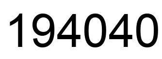 Número 194040 imagen negro