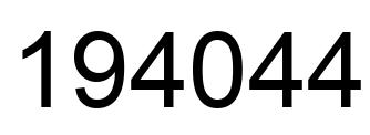 Número 194044 imagen negro