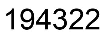 Número 194322 imagen negro