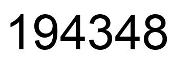 Number 194348 black image