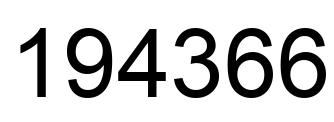 Número 194366 imagen negro