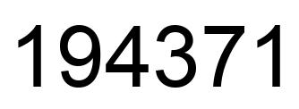 Number 194371 black image