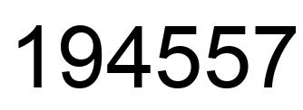 Number 194557 black image