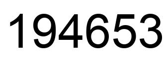 Number 194653 black image