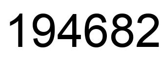 Número 194682 imagen negro