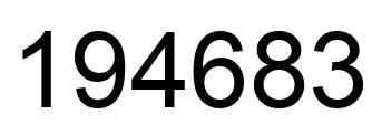 Número 194683 imagen negro