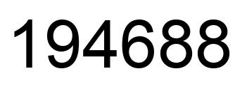 Número 194688 imagen negro