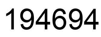 Número 194694 imagen negro