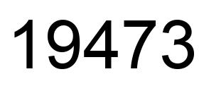 Número 19473 imagen negro