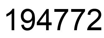 Number 194772 black image