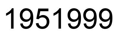 Number 1951999 black image