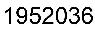 Number 1952036 black image