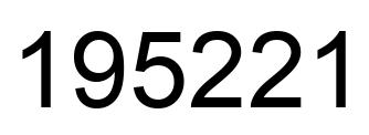 Number 195221 black image