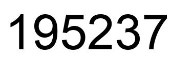 Número 195237 imagen negro