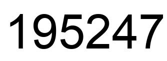 Número 195247 imagen negro