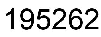 Number 195262 black image