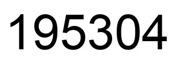 Número 195304 imagen negro
