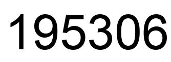 Number 195306 black image