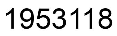 Number 1953118 black image