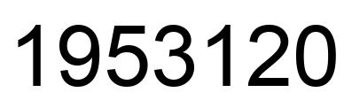 Number 1953120 black image