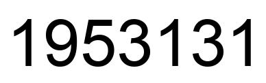 Number 1953131 black image