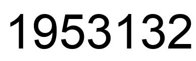 Number 1953132 black image