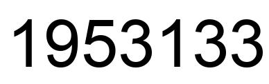 Number 1953133 black image