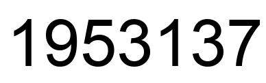 Number 1953137 black image
