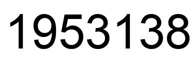 Number 1953138 black image