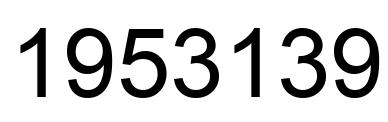 Number 1953139 black image