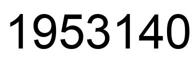 Number 1953140 black image