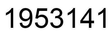 Number 1953141 black image