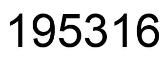 Número 195316 imagen negro