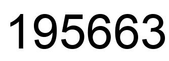 Number 195663 black image