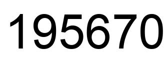 Number 195670 black image