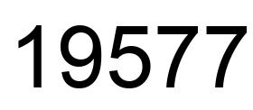 Number 19577 black image