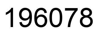 Number 196078 black image