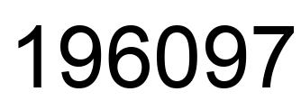 Number 196097 black image