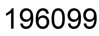 Number 196099 black image