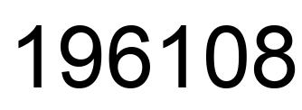 Number 196108 black image