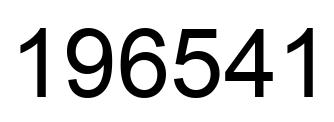 Number 196541 black image