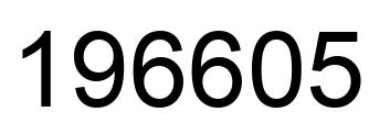 Number 196605 black image