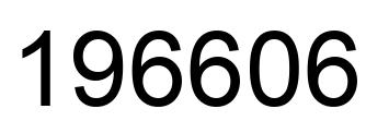 Number 196606 black image