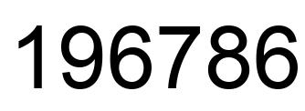 Number 196786 black image
