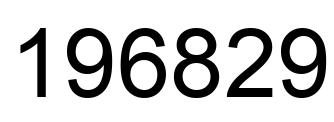 Number 196829 black image