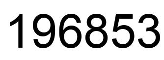 Number 196853 black image