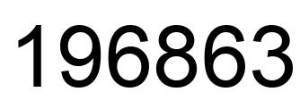 Number 196863 black image