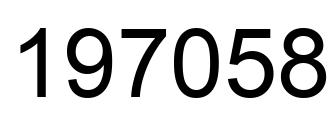Number 197058 black image