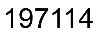 Number 197114 black image
