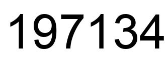 Número 197134 imagen negro